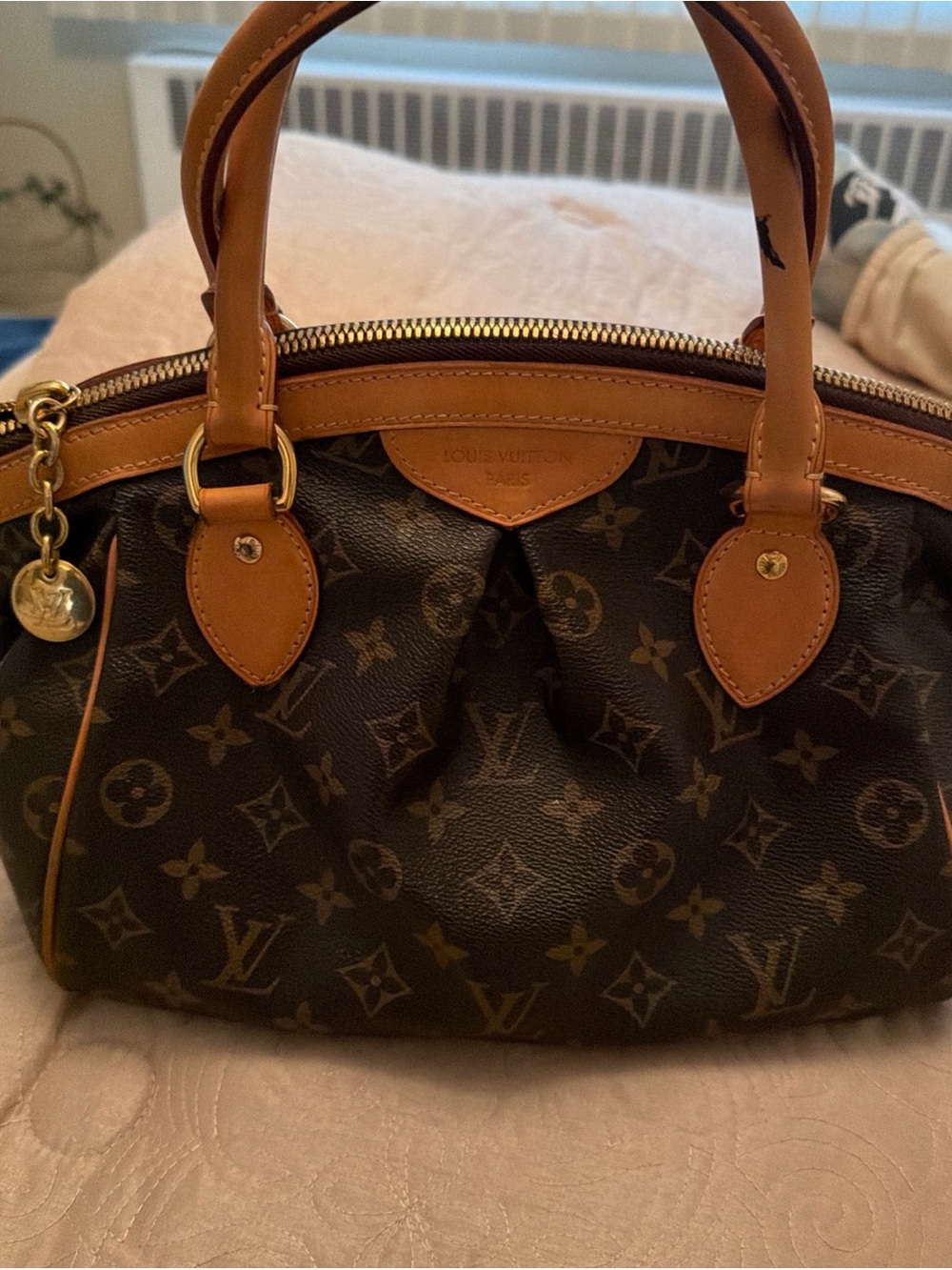 Louis Vuitton Monogram Canvas Satchel in Brown and Tan